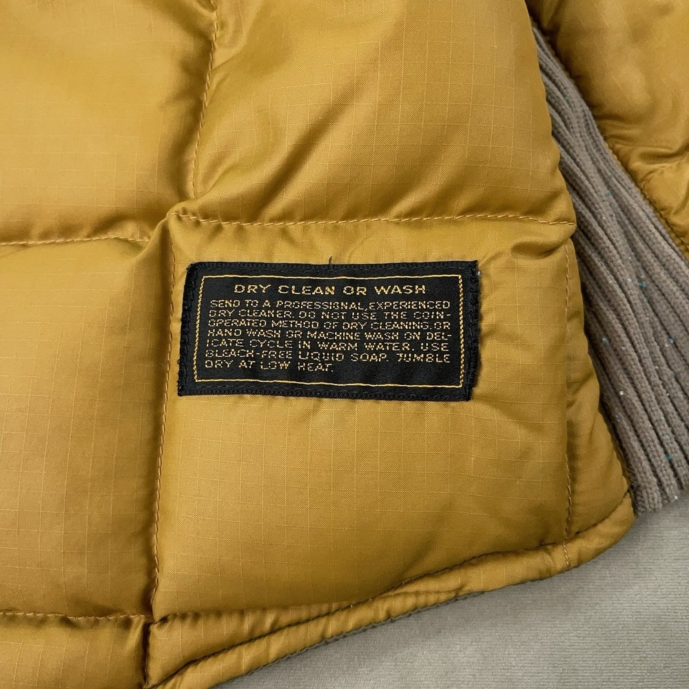 Vintage 1960s Eddie Bauer Goose Down Vest Olive Green Talon Zipper Gusset - Picture 7 of 14